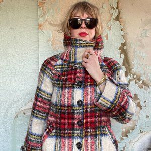 Free People Plaid Button Up Jacket